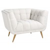 Fauteuil Huxley White Bouclé / Brushed gold