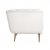 Fauteuil Huxley White Bouclé / Brushed gold