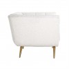 Fauteuil Huxley White Bouclé / Brushed gold