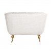 Fauteuil Huxley White Bouclé / Brushed gold