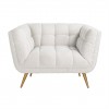 Fauteuil Huxley White Bouclé / Brushed gold