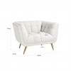 Fauteuil Huxley White Bouclé / Brushed gold