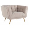 Fauteuil Huxley Khaki velvet / Brushed gold