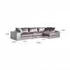 Canapé Juniper  3-places + Lounge droite Stone Emerald