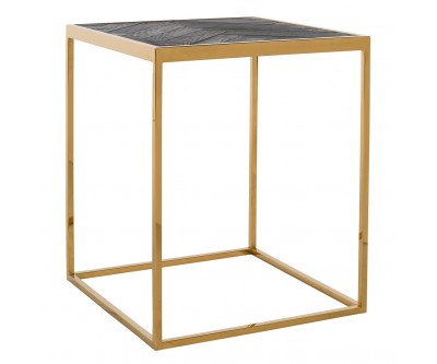 Table d'appoint d'angle Blackbone gold 50x50