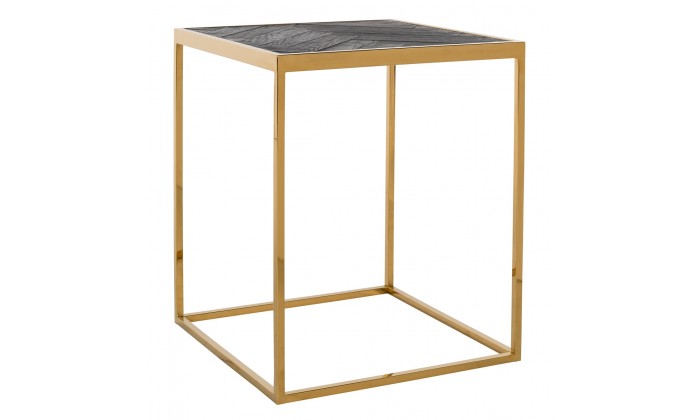 Table d'appoint d'angle Blackbone gold 50x50