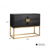 Commode Blackbone gold avec 2-tiroirs