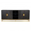 Dressoir Bahut Blackbone gold 4-portes + espace ouvert