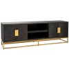 Meuble TV 185 Blackbone gold 4-portes Commode