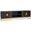 Meuble TV 220 Blackbone gold 4-portes