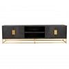 Meuble TV 220 Blackbone gold 4-portes