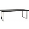 Table à manger argent design en acier Blackbone 180cm