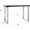 Table de bar haut Blackbone silver 160