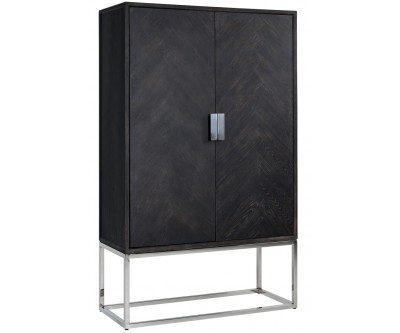 Bar Armoire murale Présentoir Blackbone silver 2-portes