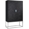 Bar Armoire murale Présentoir Blackbone silver 2-portes