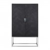 Bar Armoire murale Présentoir Blackbone silver 2-portes