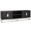 Meuble TV 185 Blackbone silver 4-portes