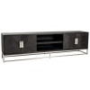 Meuble TV 220 Blackbone silver 4-portes