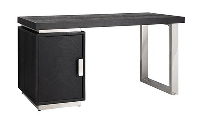 Bureau Desk Blackbone silver 1-porte