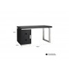 Bureau Desk Blackbone silver 1-porte