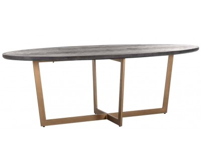 Table à manger Eettafel Blackbone Brass ovaal 230