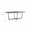 Table à manger Eettafel Blackbone Brass ovaal 230