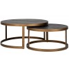 Table de salon Blackbone brass set de 2