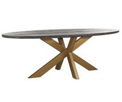 Table à manger Eettafel Blackbone Brass Ovale 230