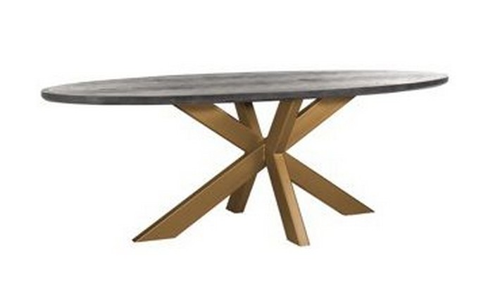 Table à manger Eettafel Blackbone Brass Ovale 230