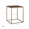 Table d'appoint d'angle Blackbone Brass 50x50