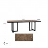 ichmond Interiors Herringbone Eettafel Small Table à dîner large design en acier vieux bois d'orme naturel  Herringbone 200