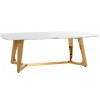 Table basse design gold/marbre blanc MODENA Dynasty coffee table