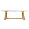 Table basse design gold/marbre blanc MODENA Dynasty coffee table