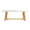 Table basse design gold/marbre blanc MODENA Dynasty coffee table