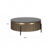 Coffe tafel Richmond Interiors Table de salon Ironville 90Ø rond