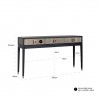 Console Richmond Interiors Console Bloomingville 3-tiroirs Console Bloomingville 3-drawers shagreen