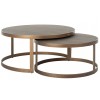 Richmond Interiors Table de salon Bloomingville set de 2 Coffee table Bloomingville set of 2 round shagreen