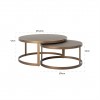 Richmond Interiors Table de salon Bloomingville set de 2 Coffee table Bloomingville set of 2 round shagreen