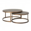 Richmond Interiors Table de salon Bloomingville set de 2 Coffee table Bloomingville set of 2 round shagreen