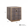 Table d'appoint d'angle Chevet Richmond Commode Classio 3-tiroirs