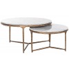 Richmond Interiors Table de salon Steel Smith brass set de 2 Coffee table