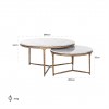 Richmond Interiors Table de salon Steel Smith brass set de 2 Coffee table