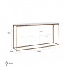 Richmond Interiors Console Steel Smith brass