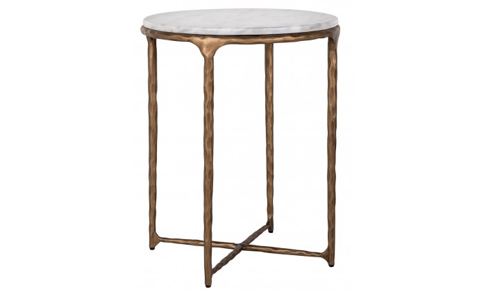 Richmond-interiors Table d'angle Steel Smith brass 50Ø