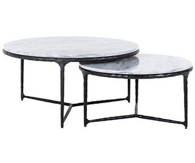 Richmond Interiors Table de salon Steel Smith black set de 2 Coffee table