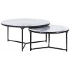 Richmond Interiors Table de salon Steel Smith black set de 2 Coffee table