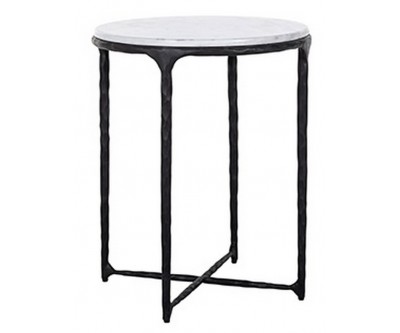 Richmond-interiors Table d'appoint Steel Smith black 50Ø