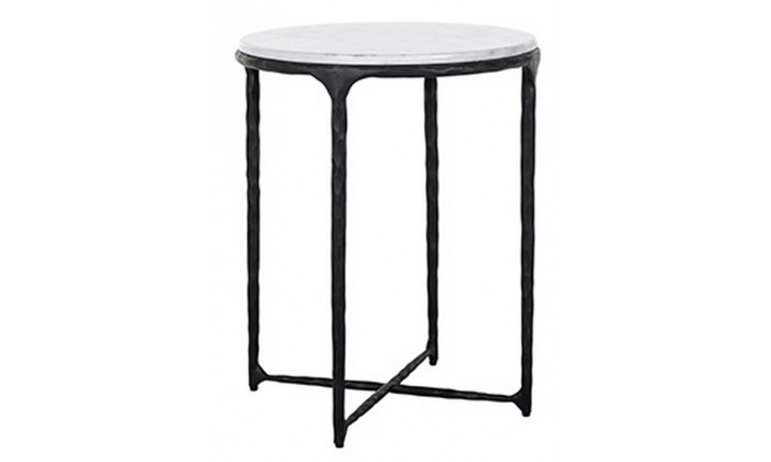 Richmond-interiors Table d'appoint Steel Smith black 50Ø