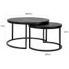 Coffee table Richmond Interiors Catana Ronde Salontafel Set Table de salon