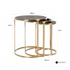 Table d'appoint  Basse Richmond Interiors Calesta Bijzettafel Set Rond End table Calesta set of 3 round shagreen look